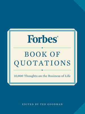 cover image of Forbes Book of Quotations